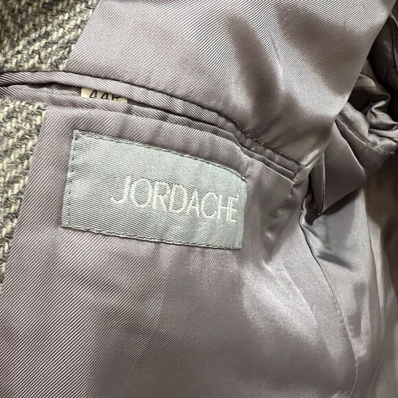 Jordache Men’s Vintage Wool Herringbone Blazer Size 44R Gray Business Academic - Picture 4 of 10
